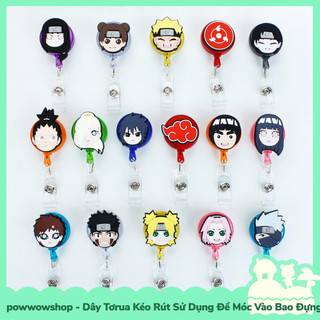 [Sẵn VN - Hỏa Tốc] Tơrua Dây Kéo Rút 60cm Móc Bao Đựng Thẻ Nhân Viên Phong Cách Nhân Vật Anime Manga Naruto