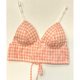 Áo bra dáng dài đi biển (có mút ngực) - Handmade by Mimi House