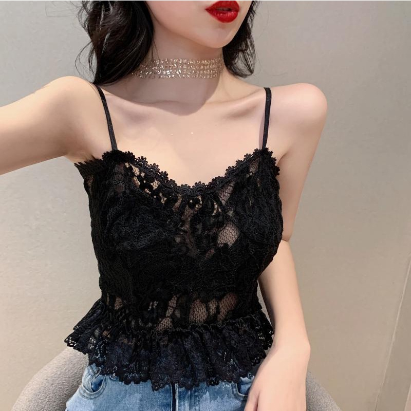 Áo Bra Hai Dây Phối Ren Hở Lưng Gợi Cảm 2236