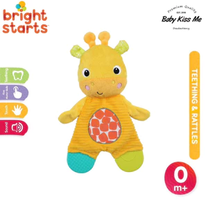 Khăn Gặm Nướu Kèm Đồ Chơi Tương Tác Giác Quan Cho Bé - Bright Starts Snuggle & Teethe Giraffe