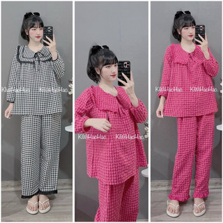 Bộ bầu - bộ sau sinh - BỘ DÀI ĐŨI THÁI KẺ CỔ LÁ KÈM DÂY NƠ BUỘC - 5 Màu { Freeship }