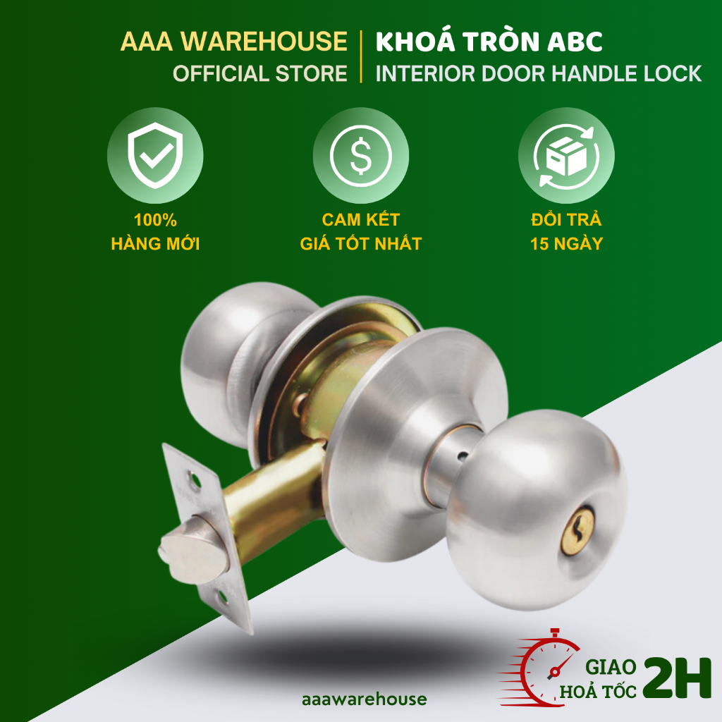 Ổ Khoá tay nắm tròn inox ABC chính hãng Thái Lan - ABC Stainless Steel ...