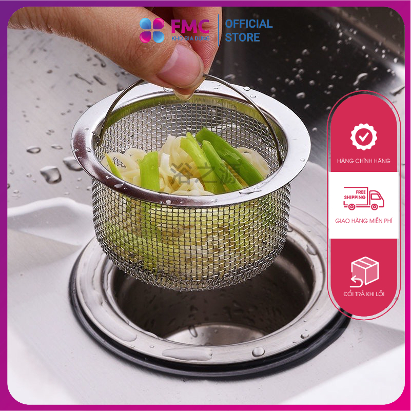 Rổ Lọc Rác Bồn Rửa Chén Bằng Thép Không Gỉ Có Tay Cầm / Lưới Bắt Rác ...
