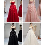 Đầm cưới đi bàn cô dâu cúp ngực đính hoa ( hàng có sẵn ) fullsize s/m/l/xl nhận may theo số đo bigsize — ảnh 4