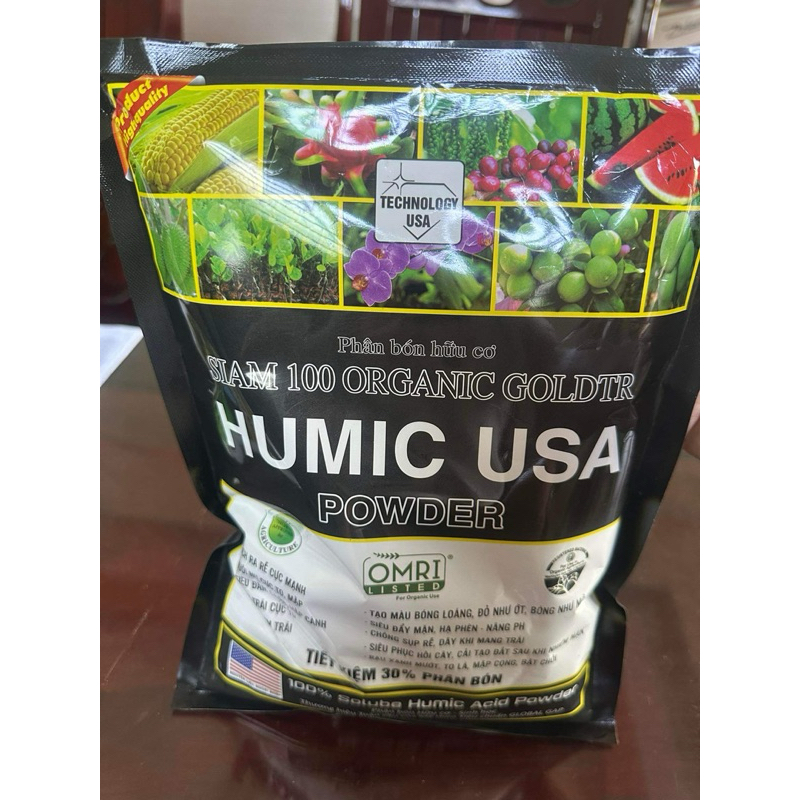 Phân bón humic usa kích rễ Việt Mỹ dạng bột 1kg pha 1000 lít nước ...