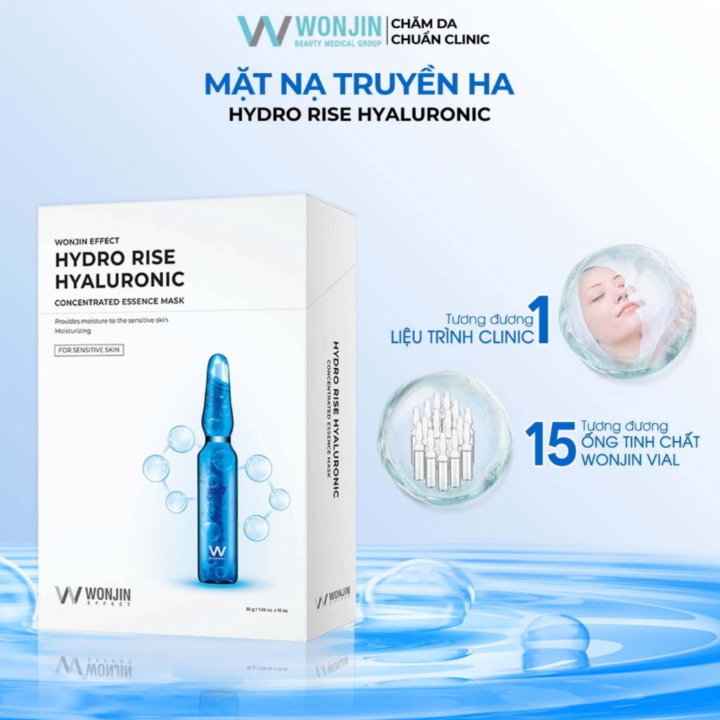 5m/10m - Mặt nạ siêu mỏng WONJIN EFFECT hydro rise hyaluronic mask 30g