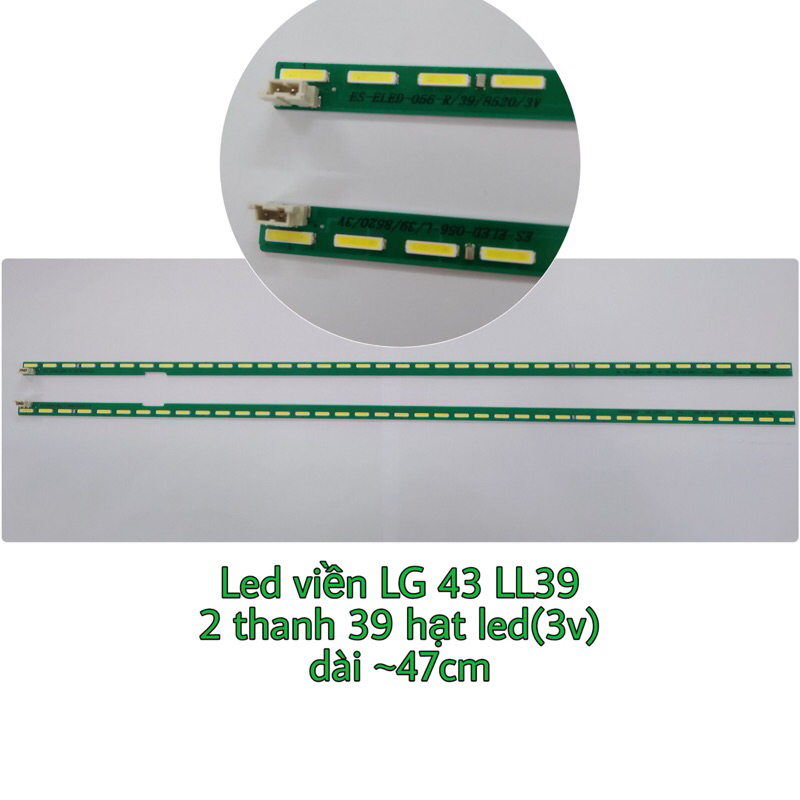 Bộ led viền TV LG 43LF630 - 43LF631 (2thanh 39 hạt) | Shopee Việt Nam