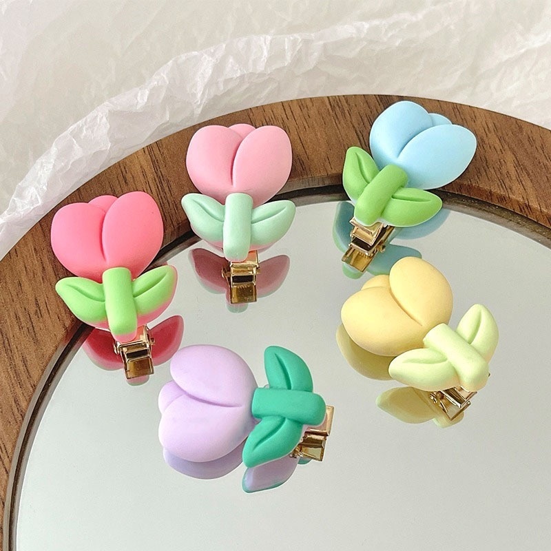 🌷Set 5 Kẹp Tóc Hoa Tulip 🌷 Mini Dễ Thương Thời Trang Hàn Quốc Cho Bé Gái🌷