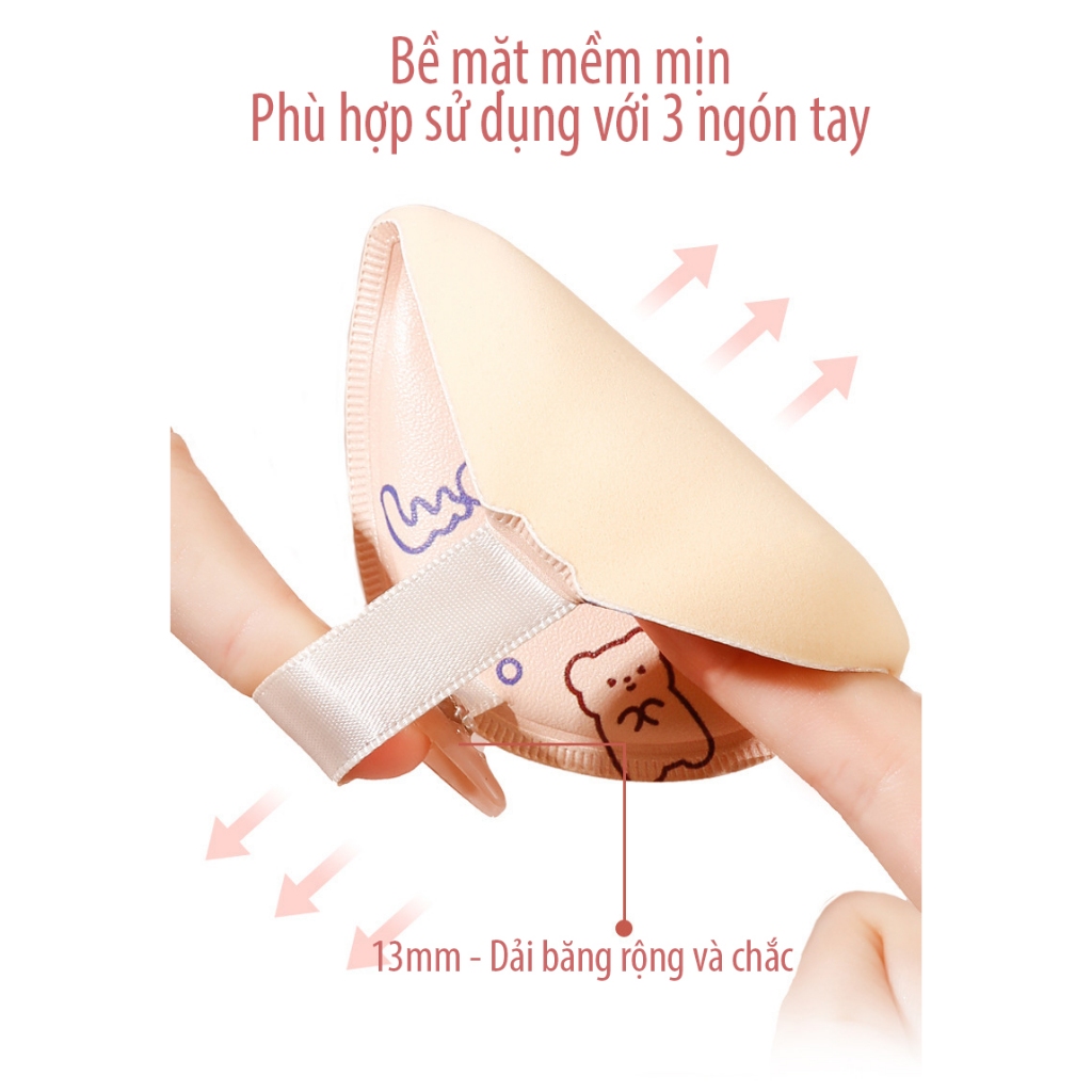 Bông Phấn, Bông Mút Trang Điểm, Bông Mút Tán Nền XIXI Khô Và Ướt Siêu Mềm D572