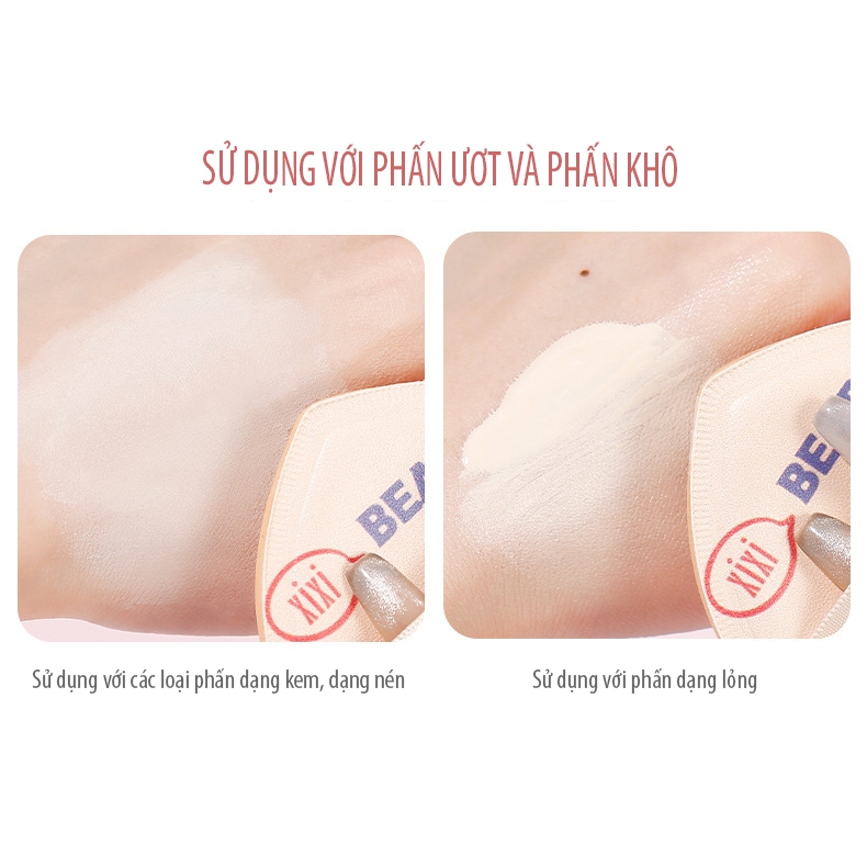Bông Phấn, Bông Mút Trang Điểm, Bông Mút Tán Nền XIXI Khô Và Ướt Siêu Mềm D572