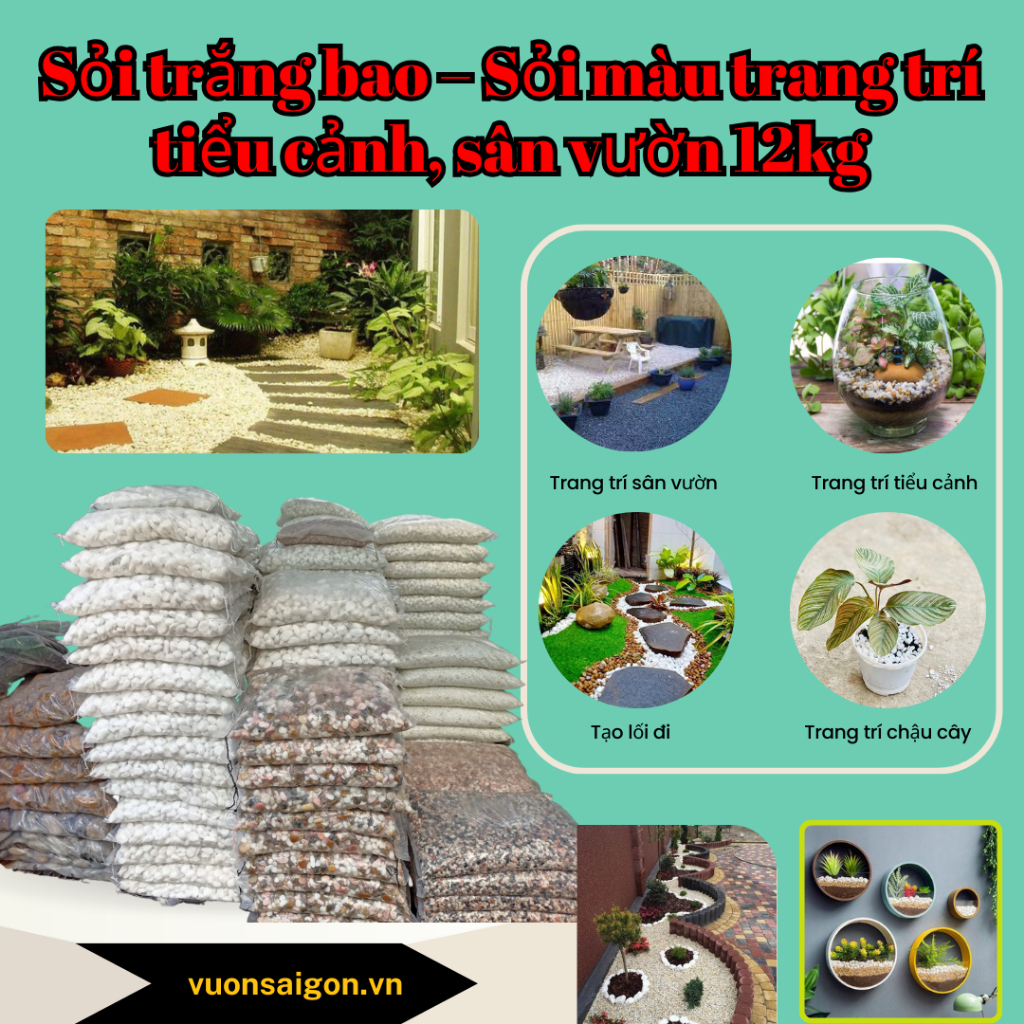 Tìm hiểu sỏi đá trắng bao 12kg là gì?