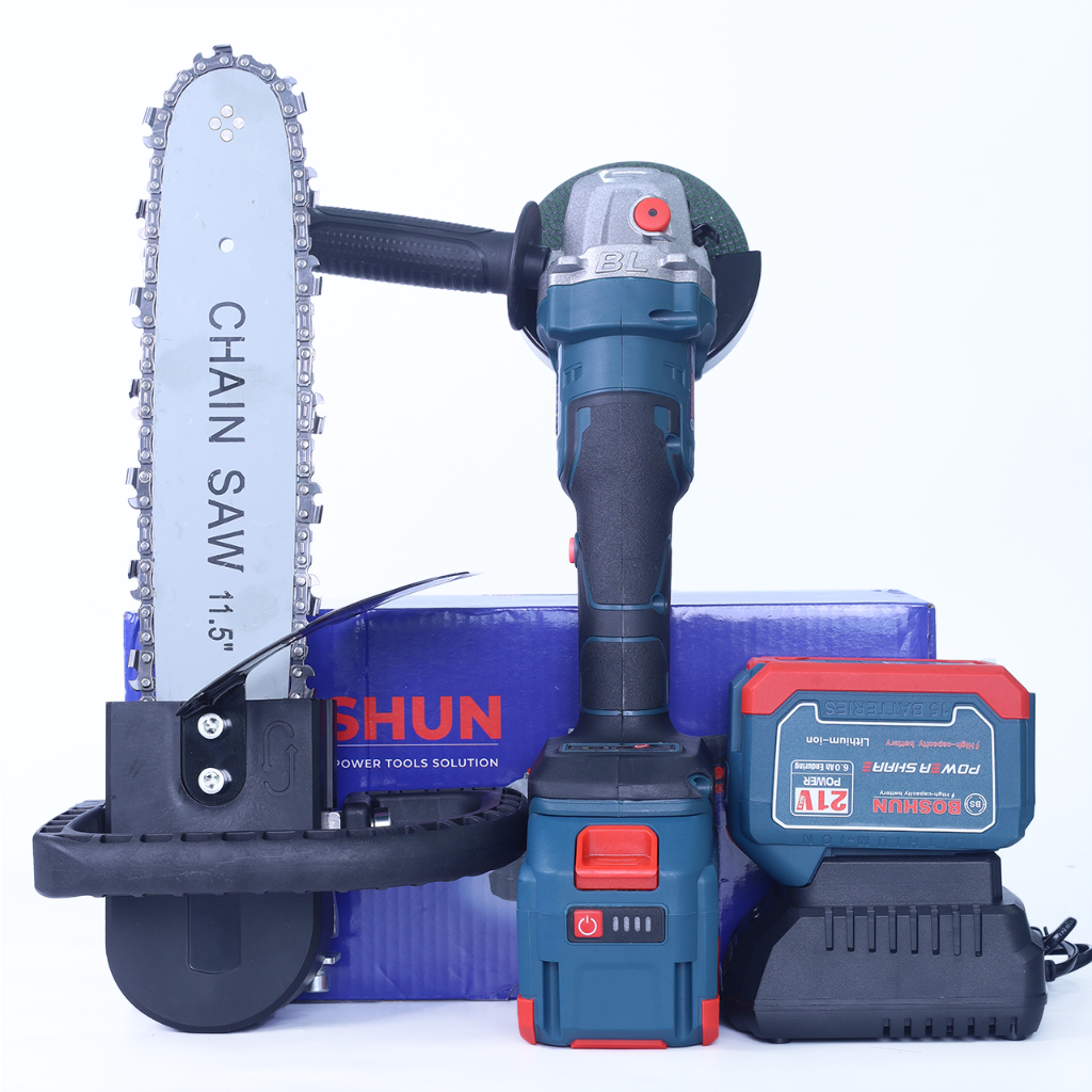 [Tặng lưỡi mài] Máy mài góc, máy cắt Bossun BS-AG100XBL - Cắt Sắt, Cắt Gỗ, motor 100% lõi đồng, 3 tốc độ, chống sốc đá