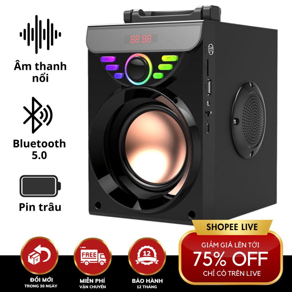 Loa Karaoke Bluetooth KAW A800 Pin Cực Lâu, Công Suất Lớn Bảo Hành Chính Hãng