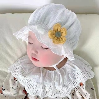 Mũ đũi bèo đính hoa nổi đáng yêu cho bé 0 tới 1 tuổi