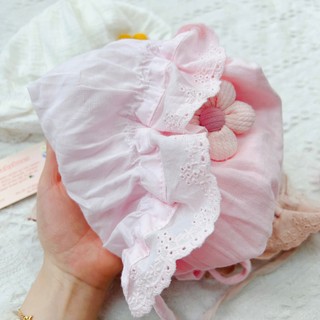 Mũ đũi bèo đính hoa nổi đáng yêu cho bé 0 tới 1 tuổi