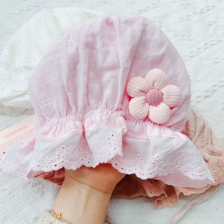 Mũ đũi bèo đính hoa nổi đáng yêu cho bé 0 tới 1 tuổi