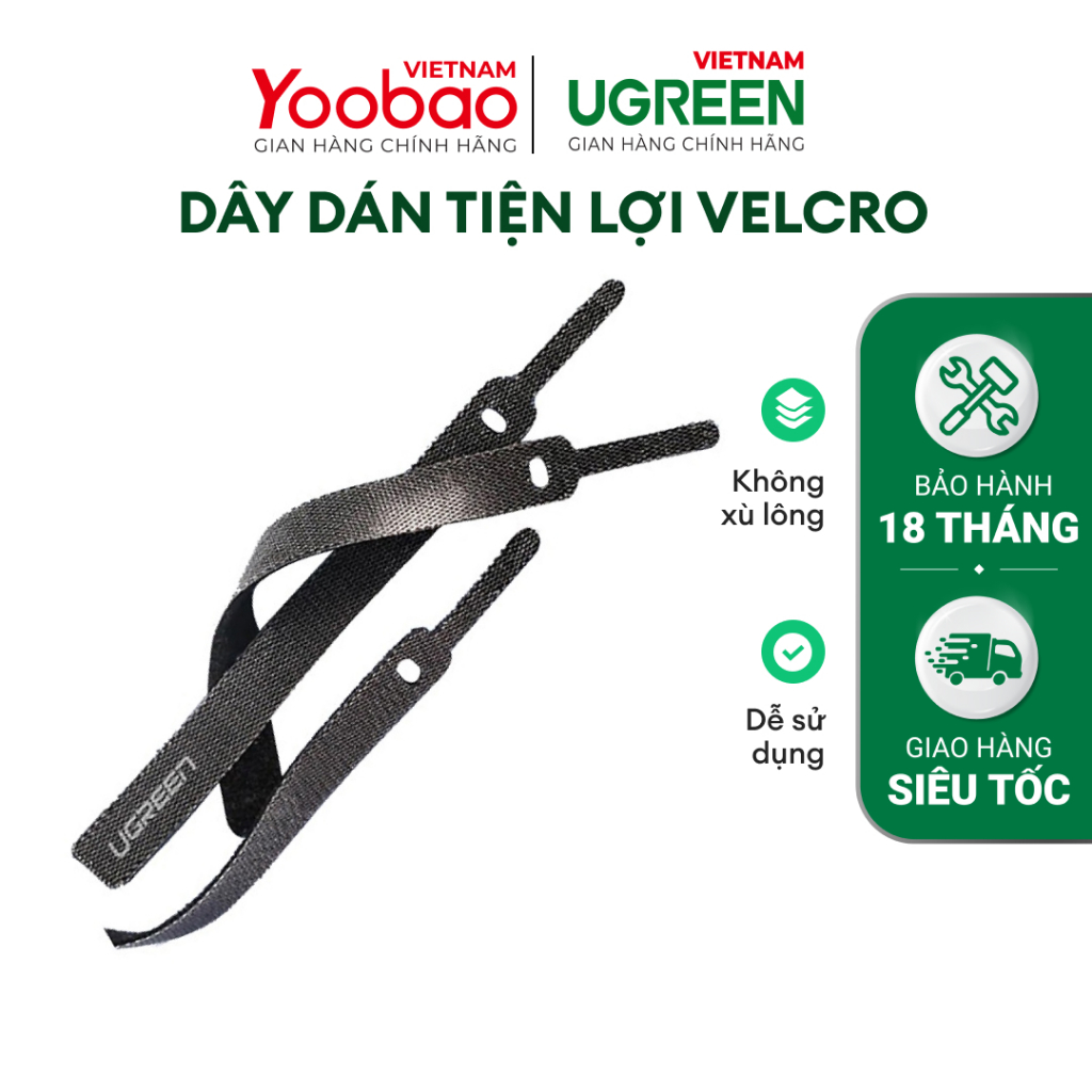[GIFT] Dây dán Velcro tiên lợi Ugreen LP146 | Tiện dụng đa năng | Chống rối cáp | 50370