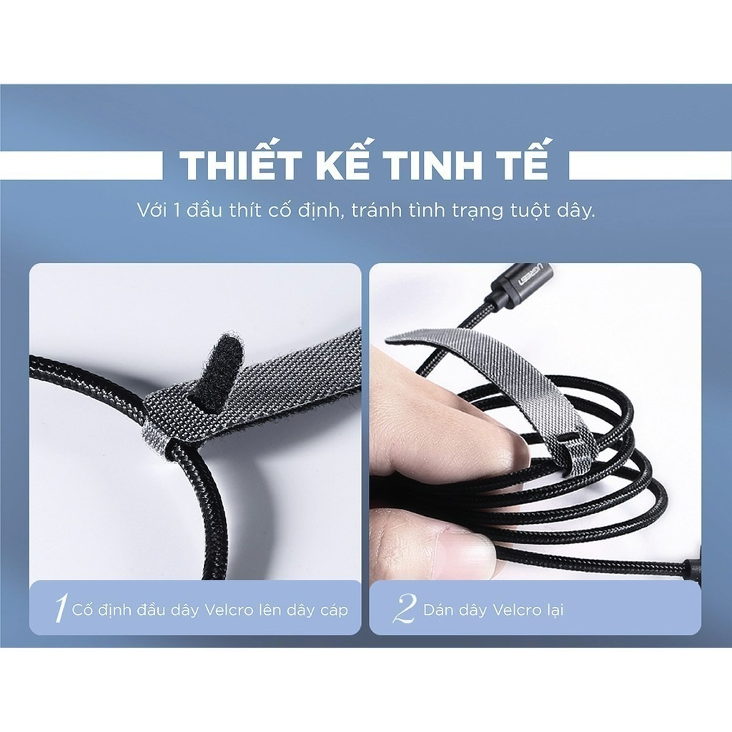 Ảnh Dây dán Velcro tiên lợi Ugreen LP146 | Tiện dụng đa năng | Chống rối cáp | 50370 1