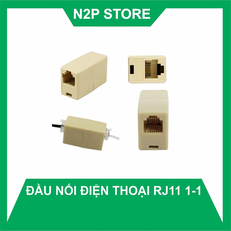 Bộ 2 cái đầu nối RJ11 nối thẳng dây cáp RJ11 điện thoại | Shopee Việt Nam