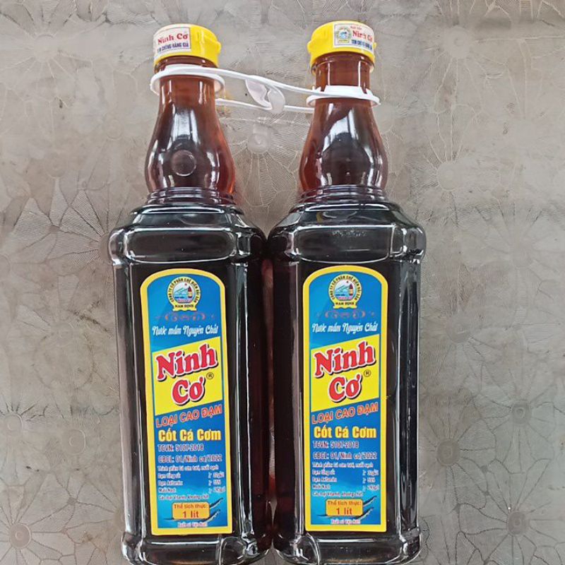 [ 1 chai] Nước mắm chắt truyền thống Ninh Cơ chai 1 lít. Độ đạm >=32gn/l. Không chất bảo quản, Mắm Hải Hậu Nam Định
