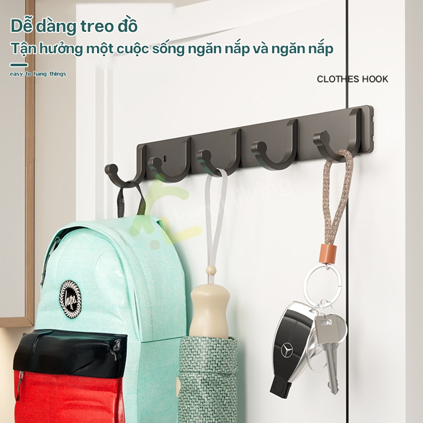 Móc treo LUMERA gắn tường siêu chắc treo đồ đa năng chịu lực treo đồ quần áo phòng tắm,thanh treo