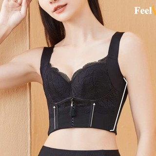[Chính Hãng Cao Cấp] Áo lót nữ định hình Feelsy bra nâng ngực, bản to gọn mỡ lưng nách có khe lót thêm đệm B56