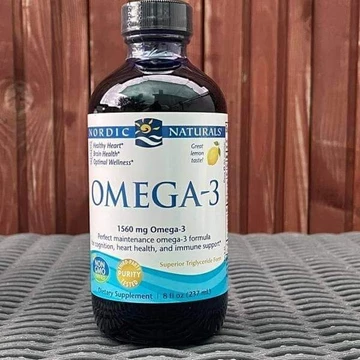 Dầu cá Omega 3 ⚡ CAM KẾT HÀNG CHUẨN ⚡ Dầu cá Omega-3 vị Lemon vị chanh (237 ml) Hàm lượng omega3 cao 1560 mg