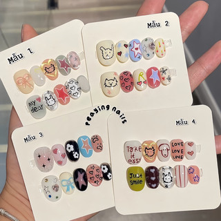 Nailbox form ngắn dễ thương xinh xắn