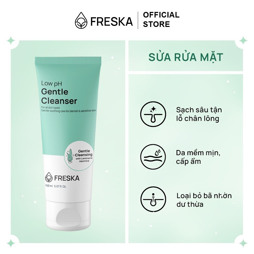 Ảnh [HÀNG TẶNG KHÔNG BÁN] Sữa rửa mặt Freska Low pH Gentle Cleanser 150ml 4
