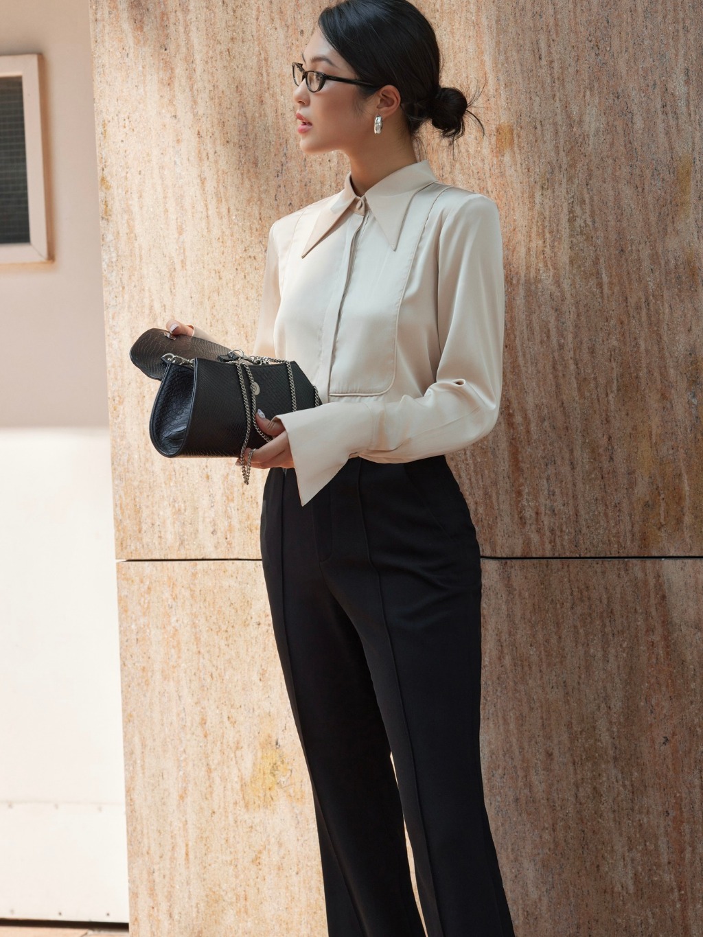 Ảnh Sơ mi lụa mịn da cổ đức HUONG BOUTIQUE BSSM36 4