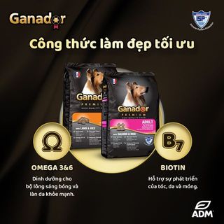 [ 10kg ] Hạt cho chó Ganador - Fib's. Thức ăn hạt khô cho chó con và chó trưởng thành 6 vị