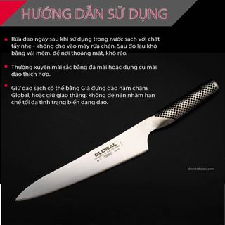 Dao bếp Nhật cao cấp Global G3 Carving Knife - Dao thái lát (210mm)