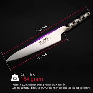 Dao bếp Nhật cao cấp Global G3 Carving Knife - Dao thái lát (210mm)