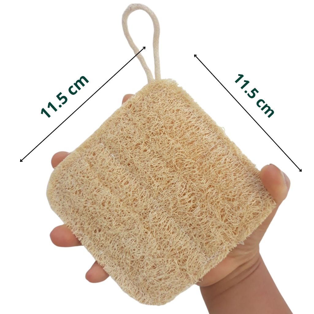 Miếng Rửa Chén Xơ Mướp Cỡ Lớn Hình Vuông - Miếng Chùi Nồi - Miếng Rửa Bát - Xơ Mướp Tắm Tẩy Da chết