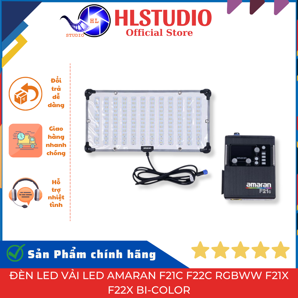 Đèn Led Vải LED Amaran F21c F22c RGBWW F21x F22x Bi-Color V-Mount 2x1 ...