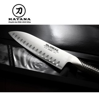 Dao bếp Nhật cao cấp Global G48 = G80 Santoku - Dao thái đa năng(180mm)