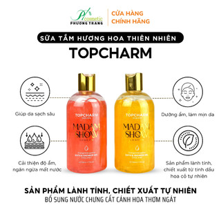 Sữa tắm hương nước hoa mịn da trắng da TopCharm hương thơm thanh mát ngọt ngào dung tích 500ml