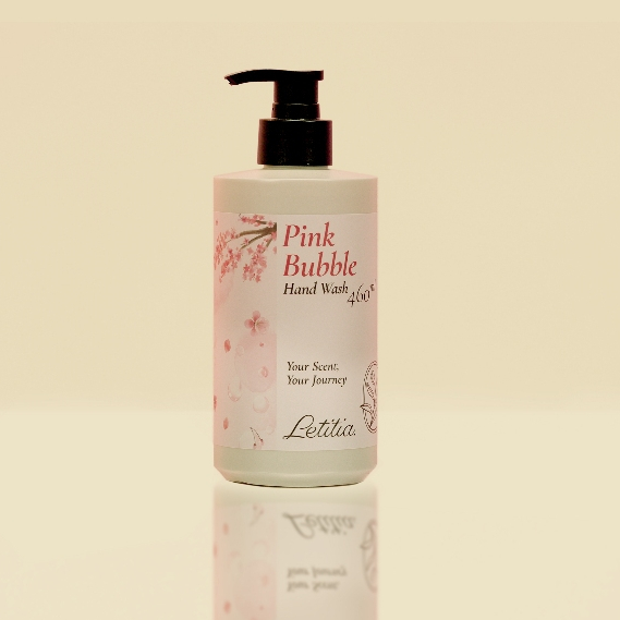 Nước Rửa Tay Pink Bubble - Letitia 3 Tầng Hương Thơm Thanh mát, Thư Giãn, Sạch Khuẩn Size 460ml