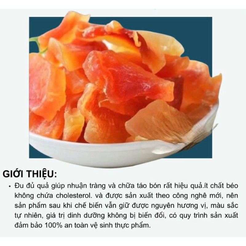 Đu đủ sấy dẻo . Chua thanh ngọt nhẹ . Minh Nhi Healthy