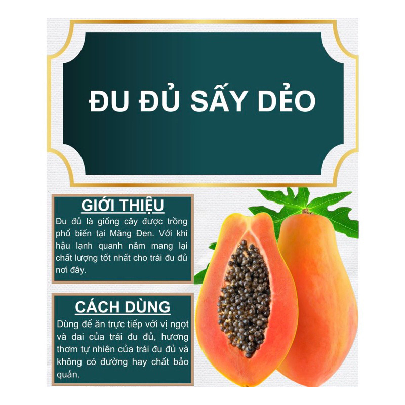 Đu đủ sấy dẻo . Chua thanh ngọt nhẹ . Minh Nhi Healthy