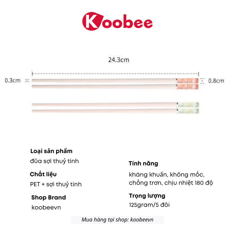 Bộ 5 Đôi Đũa Sợi Thủy Tinh Ion Bạc Kháng Khuẩn Phong Cách Nhật Bản Hoa Anh Đào Màu Hổ Phách Cao Cấp | 015