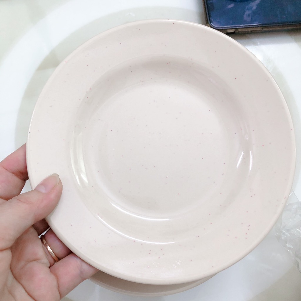 Set 10 dĩa tròn cạn kích thước (15.0 x 1.4 cm) dùng để thức ăn phù hợp cho gia đình, hàng quán....Chén Nhựa melami