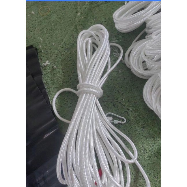 Dây Thừng Lõi Thép Thoát Hiểm Tầng Cao, Dây Thừng Leo Núi Dày 8mm Dài 10-30 M Chịu Tải 800 KG