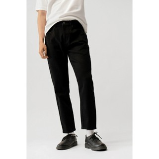 Quần jean đen trơn form Slim Crop (chiều dài đến mắt cá chân) - 10S25DPA108C