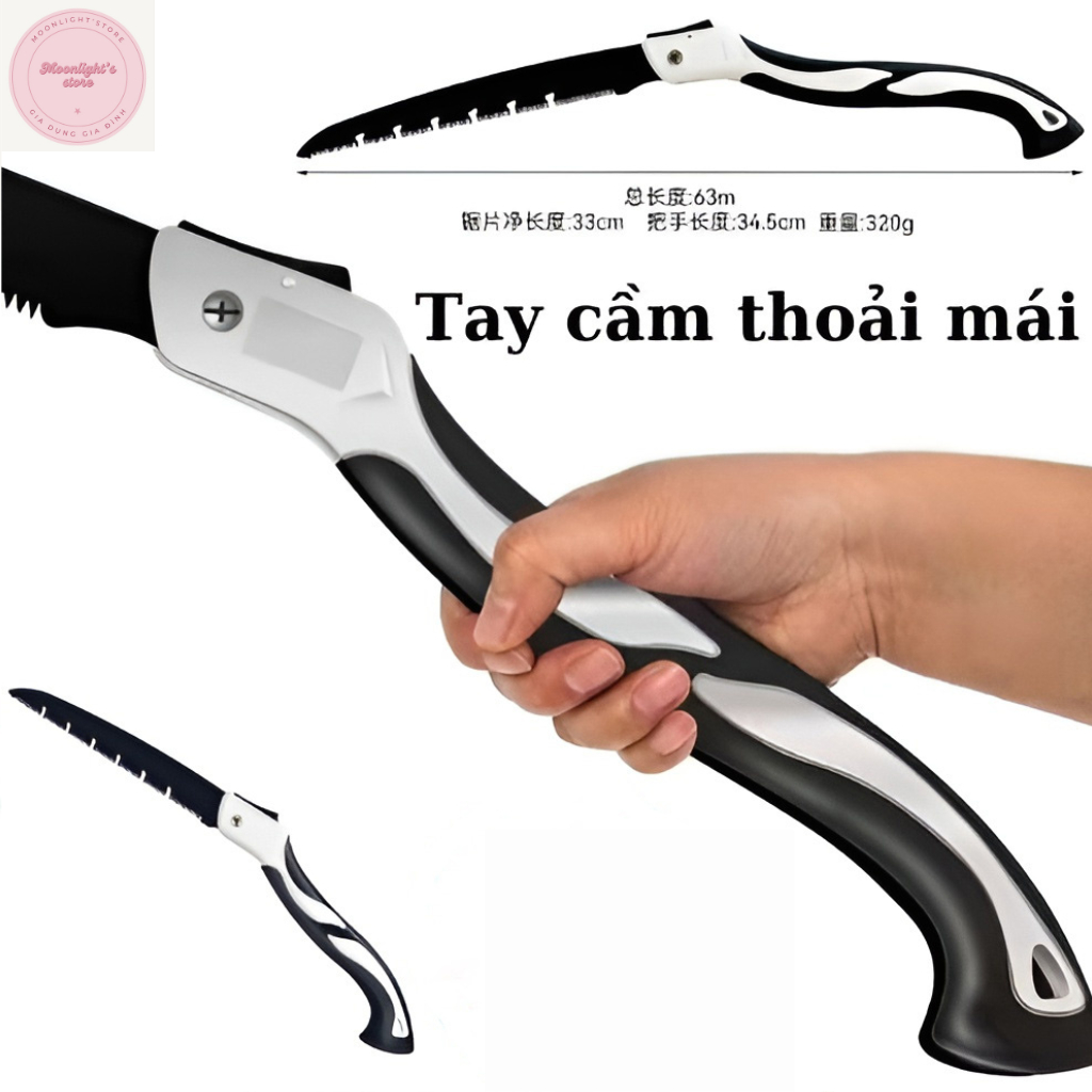 Bộ Cưa Cầm Tay Gấp Gọn, Cưa Cây Cưa Gỗ Cưa Gập Lưỡi Thép Hợp Kim Không Rỉ Sắc Bén Cứng Cáp Cao Cấp