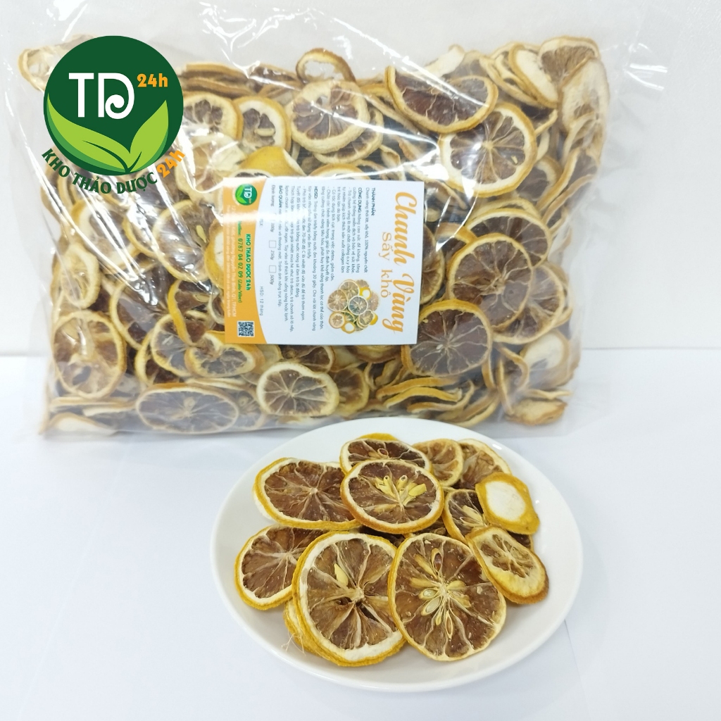 その他 hoa chanh Chanh lát sấy khô loại 1, chanh đào miếng khô, đẹp, thơm, dùng