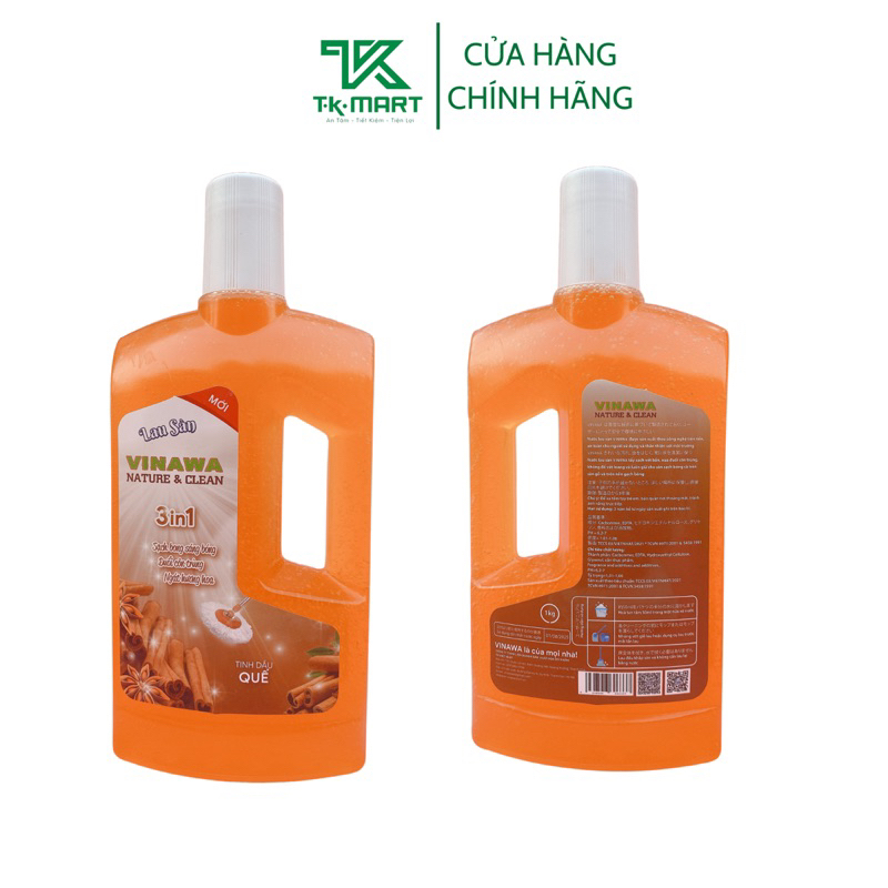 NƯỚC LAU SÀN KHÁNG KHUẨN VINAWA 1KG SIÊU THỊ TKMART