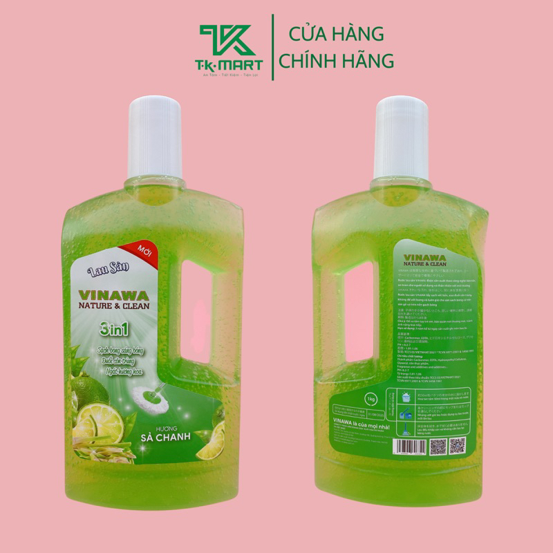 NƯỚC LAU SÀN KHÁNG KHUẨN VINAWA 1KG SIÊU THỊ TKMART