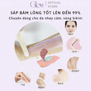 Combo 100Gr Sáp Wax Lông Ngọc Trai + Mỡ Trăn Nguyên Chất 100% Siêu Bám Lông GLOW WAXING CHE TÊN