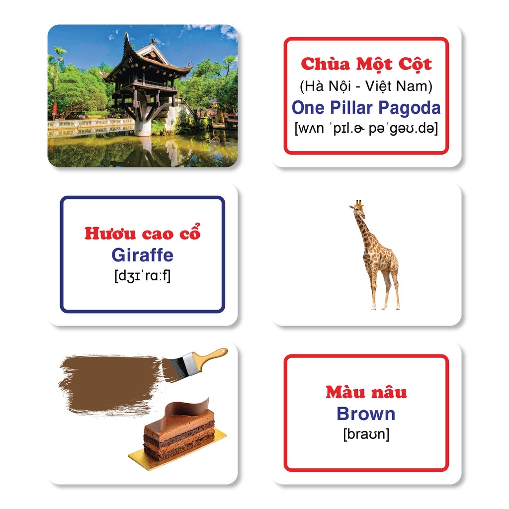 Sách - Bộ thẻ học thông minh Flashcard (18 chủ đề 288 thẻ song ngữ)